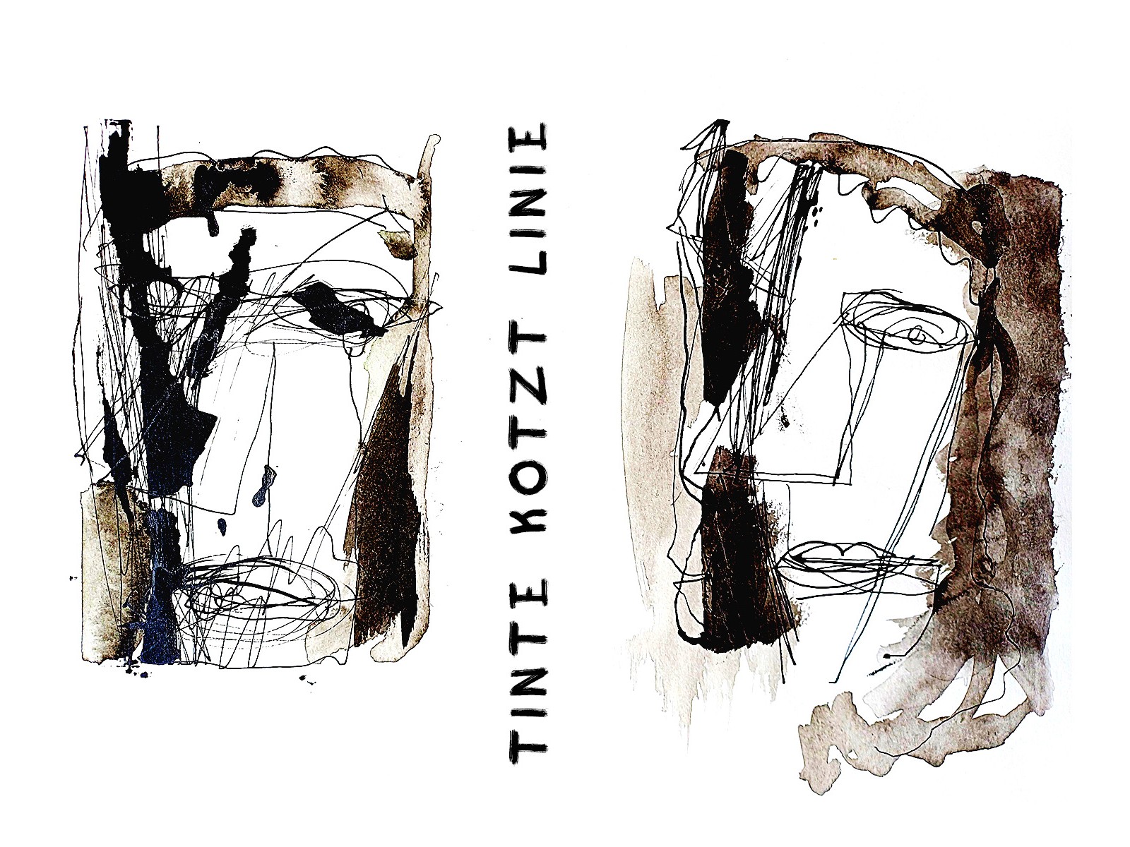 Tinte kotzt Linie: Ausstellungsflyer