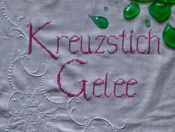 Kreuzstich Gelee Ausstellungsflyer